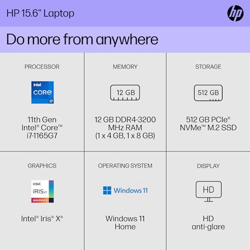 HP Laptop 15-dy2718nr, 11th Generation Intel® Core™ i7-1165G7, Intel® Iris® Xe Graphics, 12 GB DDR4, (15-dy2718nr, silver) - Image 2