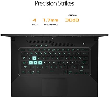 ASUS TUF Dash 15 (2021) Ultra Slim Gaming Laptop, 15.6" 144Hz FHD, GeForce RTX 3050 Ti, Intel Core i7-11370H, 8GB DDR4, 512GB PCIe NVMe SSD, Wi-Fi 6, Windows 10, Eclipse Grey Color, TUF516PE-AB73 - Image 9