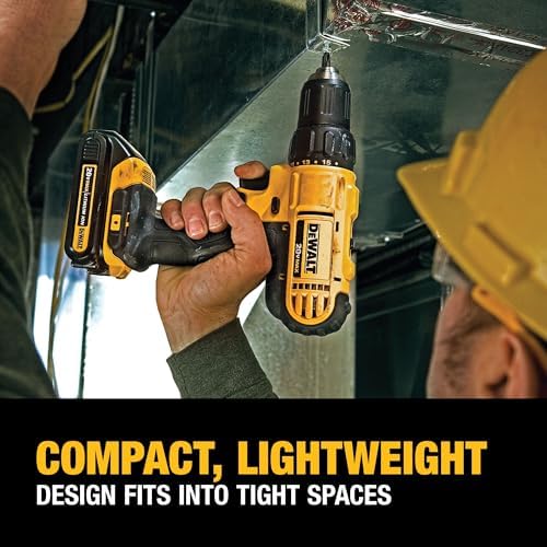 DEWALT 20V Max Cordless Drill / Driver Kit, Compact, 1/2-Inch (DCD771C2), Dewalt Yellow - Image 5