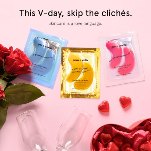grace & stella Award Winning Under Eye Mask - Valentines Gifts - Gifts for Mom - Reduce Dark Circles, Puffy Eyes, Undereye Bags, Wrinkles - Under Eye Patches - Vegan Self Care (24 Pairs, Pink) - Image 2