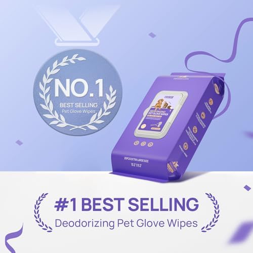 HICC PET Cleaning & Deodorizing Bathing Wipes for Dogs and Cats, Nourish Fur Coconut Oil Grooming Wipes for Dog/Cat, Pet Bathing Gloves Wipes for Daily Care and Traveling, Hypoallergenic - Image 2