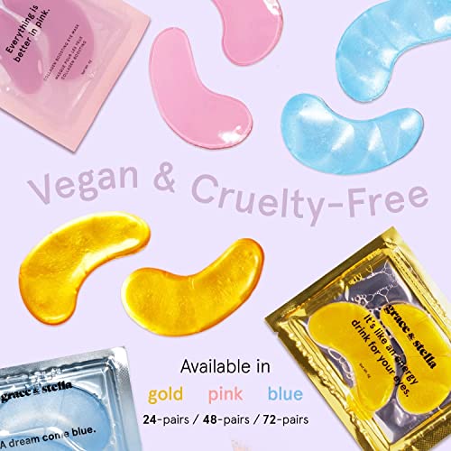 grace & stella Award Winning Under Eye Mask - Valentines Gifts - Gifts for Mom - Reduce Dark Circles, Puffy Eyes, Undereye Bags, Wrinkles - Under Eye Patches - Vegan Self Care (24 Pairs, Pink) - Image 7