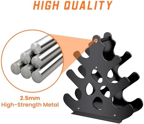 Coral-Inspired Dumbbell Rack Stand (Dumbbells Not Included), A-Frame Design Weight Rack with Handle, Compact & Space-Saving Dumbbell Holder for Home Gym - Image 7