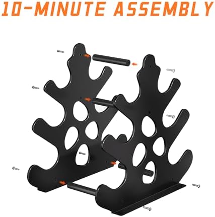 Coral-Inspired Dumbbell Rack Stand (Dumbbells Not Included), A-Frame Design Weight Rack with Handle, Compact & Space-Saving Dumbbell Holder for Home Gym - Image 5